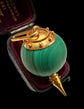 ETRUSCAN REVIVAL MALACHITE SPHERE PENDANT