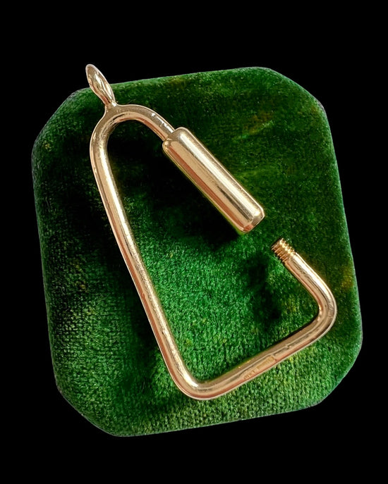 VINTAGE 18CT GOLD CARABINER CONNECTOR