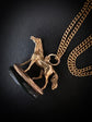 19TH CENTURY FINELY MODELLED HORSE FOB PENDANT