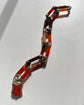 VICTORIAN LARGE AGATE CHAIN BRACELET WITH PADLOCK