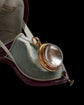 VICTORIAN ROCK CRYSTAL & 15CT GOLD POOL OF LIGHT SPHERE PENDANT