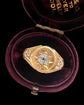 VICTORIAN 18CT GOLD & DIAMOND STAR SET SIGNET RING