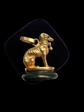 19TH CENTURY FRENCH 18CT GOLD DOG FOB PENDANT