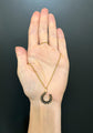 VICTORIAN BANDED AGATE HORSESHOE PENDANT