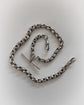 ANTIQUE SILVER FACETED BELCHER ALBERT CHAIN