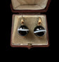 VICTORIAN 15CT GOLD SNAKE & AGATE EARRINGS