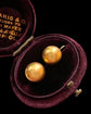 VICTORIAN 15CT GOLD DOMED STUD EARRINGS