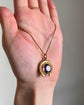 ANTIQUE 9CT GOLD & PASTE HORSESHOE PENDANT