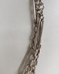 ANTIQUE SILVER REEDED PAPERCLIP GUARD CHAIN