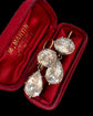 EARLY 19TH CENTURY DOUBLE PASTE DROP EARINGS