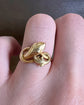 19TH CENTURY 18CT GOLD SNAKE RING