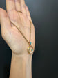 VICTORIAN GLASS LOCKET WITH TURQUOISE BAIL
