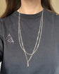ANTIQUE SILVER REEDED PAPERCLIP GUARD CHAIN