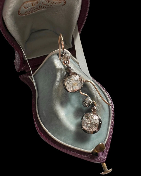 19TH CENTURY PASTE DROP EARRINGS