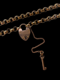 VICTORIAN 9CT GOLD HEART PADLOCK WITH WORKING KEY