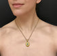 VICTORIAN PRETTY TURQUOISE & 15CT GOLD PENDANT