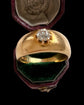 CHUNKY ANTIQUE DIAMOND & 18CT GOLD RING