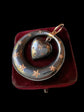 VICTORIAN NIELLO HEART & DISC PENDANT