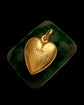 VICTORIAN 15CT GOLD & GARNET PUFFY HEART PENDANT