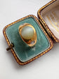 VICTORIAN CHRYSOBERYL CATS EYE & DIAMOND GYPSY RING
