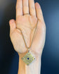 VICTORIAN SAPPHIRE & DIAMOND SQUARE SLAB PENDANT