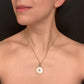 VICTORIAN GLASS LOCKET WITH PANSY FLOWER CENTRE & TURQUOISE BAIL