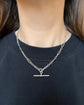 ANTIQUE FINE SILVER PAPERCLIP ALBERT CHAIN
