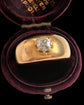 CHUNKY ANTIQUE DIAMOND & 18CT GOLD RING