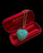 VICTORIAN PAVÉ TURQUOISE & DIAMOND HEART PENDANT