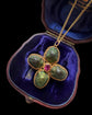 VICTORIAN SCARAB BEETLE & GARNET PENDANT / BROOCH
