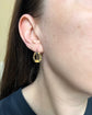 ANTIQUE MIXED METAL HORSESHOE EARRINGS