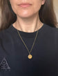 ANTIQUE DIAMOND SET 15CT GOLD DISC PENDANT