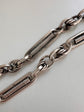 ANTIQUE SILVER TROMBONE & KNOT ALBERT CHAIN