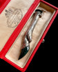 VICTORIAN SILVER & BLOODSTONE STAG LEG PENDANT