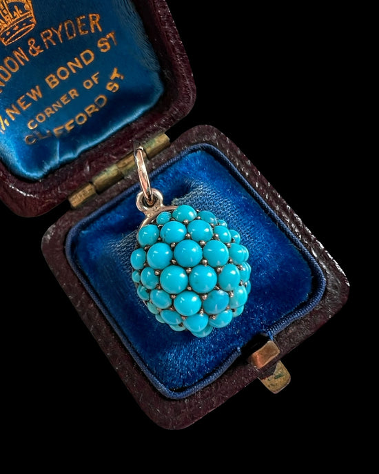 VICTORIAN PAVÉ TURQUOISE PENDANT