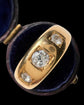ANTIQUE THREE STONE DIAMOND & 18CT GOLD RING