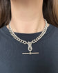 EDWARDIAN HEAVYWEIGHT SILVER DOUBLE CURB ALBERT CHAIN