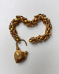 GEORGIAN PINCHBECK HEART PADLOCK BRACELET