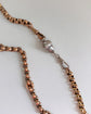 ANTIQUE SILVER ACORN & DOG CLIP CHAIN EXTENDER / BAIL