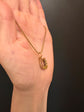 VICTORIAN RUBY & DIAMOND 15CT GOLD HORSESHOE PENDANT