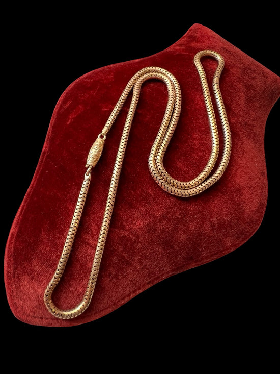 VICTORIAN 15CT GOLD BRAZILIAN/ SNAKE LINK CHAIN