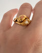 VICTORIAN 18CT GOLD DOUBLE SNAKE RING