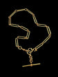 ANTIQUE 18CT GOLD PAPERCLIP ALBERT CHAIN