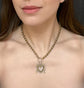 EARLY 19TH CENTURY PEARL & ROCK CRYSTAL HEART LOCKET WITH PADLOCK & KEY