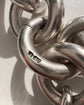 HUGE VICTORIAN TWIST OPEN CURB SILVER ALBERT CHAIN