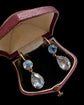 EARLY 19TH CENTURY LIGHT BLUE PASTE DOUBLE DROP EARRINGS