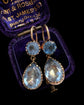 EARLY 19TH CENTURY LIGHT BLUE PASTE DOUBLE DROP EARRINGS