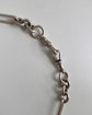 EDWARDIAN CHUNKY SILVER PAPERCLIP ALBERT CHAIN