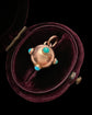 VICTORIAN 15CT GOLD & TURQUOISE MINI ORB PENDANT