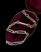 ANTIQUE SILVER PAPERCLIP & LOVERS KNOT CHAIN